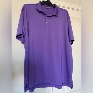 Peter Millar Summer Comfort Polo Shirt 2X Purple Performance Golf Short Sleeve